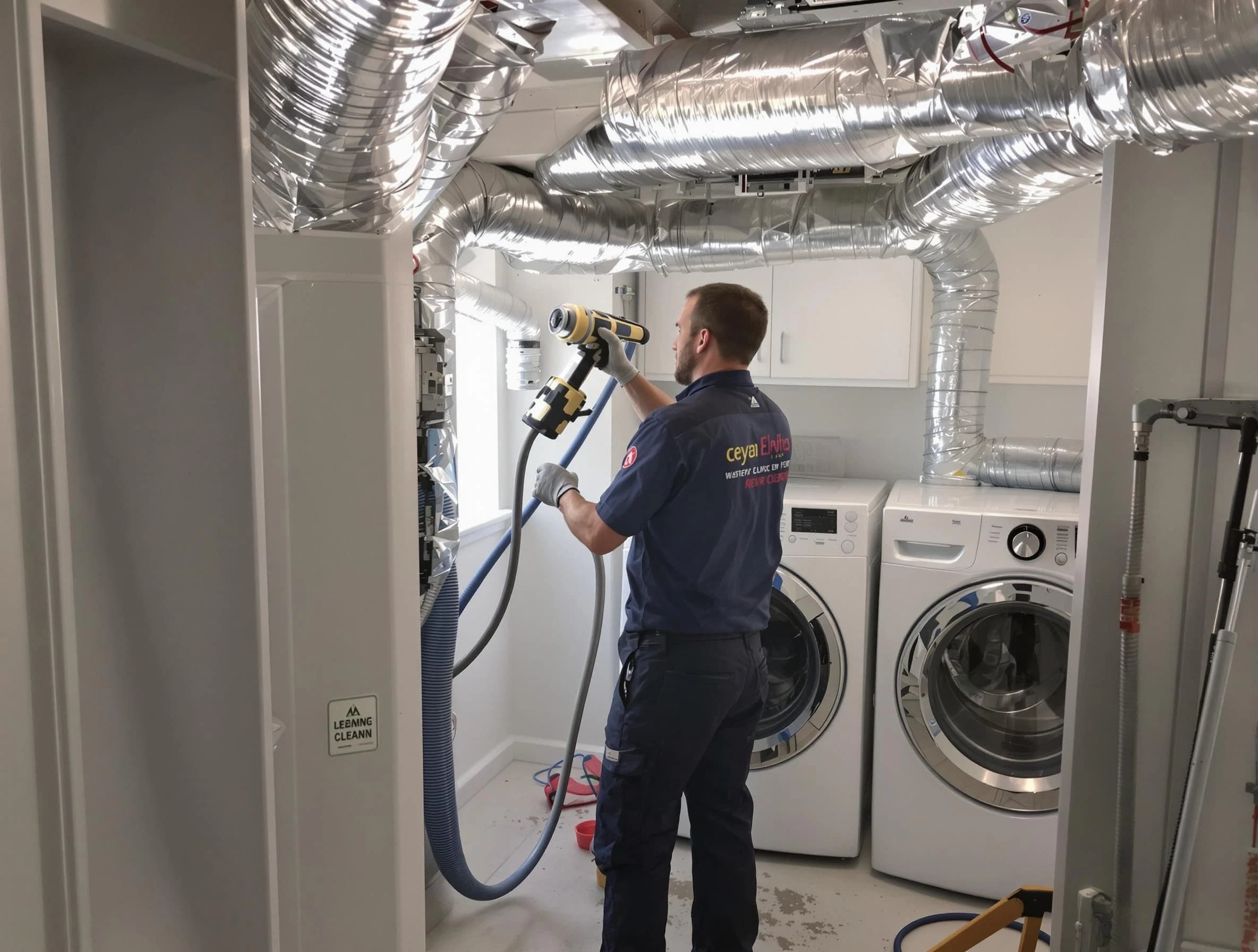 Plain City Dryer Vent Cleaning specialist using advanced equipment for thorough duct cleaning in Plain City
