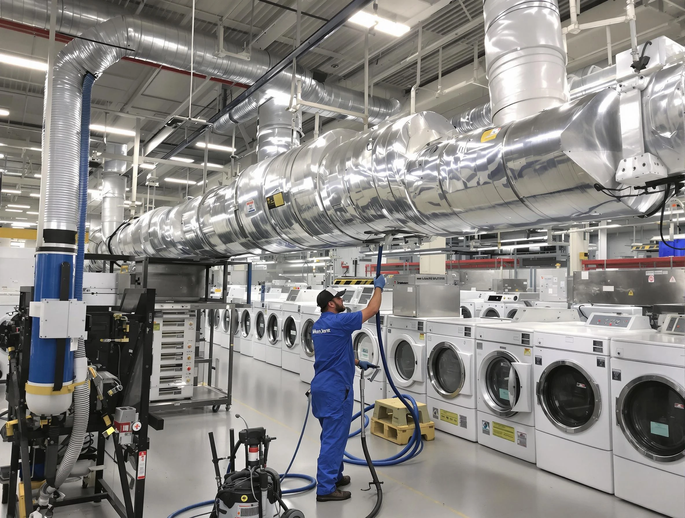 Plain City Dryer Vent Cleaning team performing heavy-duty industrial dryer vent cleaning in Plain City